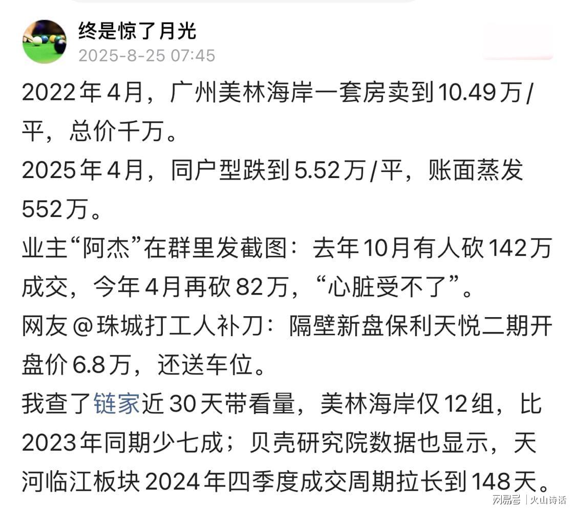 跌惨了！广州一套房3年蒸发550万，房东们终于知道什么叫纸面富贵